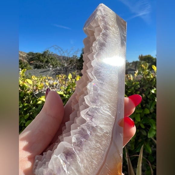 Agate Tower With Amethyst and Quartz - Picture 6 of 8